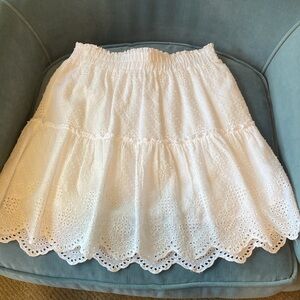 Fun Flirty White Swiss Cotton Skirt